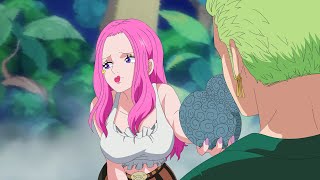 Zoro was saved by Jewelry Bonney and received a gift from the girl in One Piece