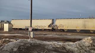 BNSF #2046 GP38-2 going over the KO subdivision diamond in Moorhead Minnesota