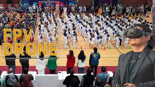 Indoor Filming a School Sports Day With My Drone.