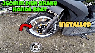 260mm Disk Brake of Honda Beat Installed