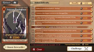 #AlchemyStarsOmens - 1st Turn Kill Augean 3500 Score Deadly Omens [Alchemy Stars]