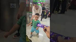 cute baby boy in airport