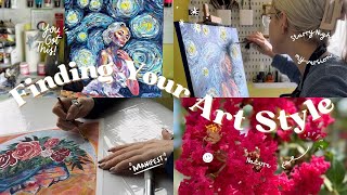 How To Find Your Art Style | Cozy Inspirational Vlog 👩‍🎨✨