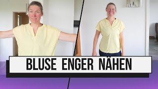 Bluse enger nähen, Hemd enger machen, Shirt enger nähen, Seitennähte nach innen versetzen