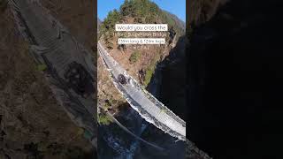 Nepal Trekking - Crossing the Hillary Suspension Bridge