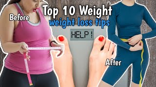 Top 10 tips to lose weight without dieting and exercise|How to lose weight at home