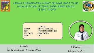 RIFKASARI, S.Pd - UJIAN RANCANGAN AKTUALISASI LATSAR CPNS AGKT.  98 KAB. PARIGI MOUTONG TAHUN 2022