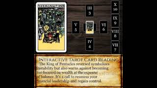 Celtic Cross Wealth: King of Pentacles in Position 1 Reversed - Ineffective Financial Leadership