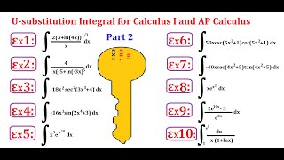 U-Substitution Integrals for Calc1 & AP Calculus - Part 2