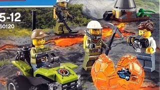 Lego City Volcano Starter Set 60120 - Lego Volcano precious gems digger - Lego City Speed Build