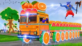 विशाल जादुई 8 पहियों वाला नारंगी ट्रक Giant Magical 8 Wheels Orange Truck Hindi Kahaniya कहानियां