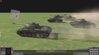 men of war as2 : Tiger II with Mound shield vs USSR tank (wave)