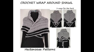 WRAP AROUND CROSS OVER SHAWL from any Triangle Shawl