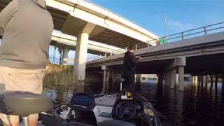 Wake baits down canals and dragging worms!