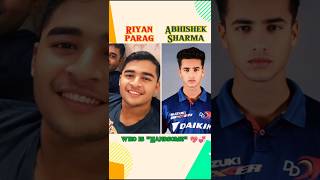 Abhishek Sharma 🤣🤣 and Riyan Parag 💖💖 life journey #cricket #indiancricketer #ipl #shorts