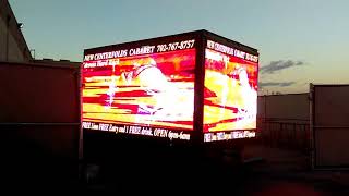 Raw footage of strip club billboard campaign in Las Vegas