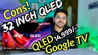 Acer QLED 32 Inch Smart TV Review In Hindi | Acer V Series AR32GR2841VQD Android TV