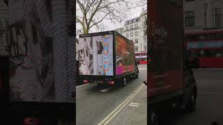 LED advertising on a delivery vehicle