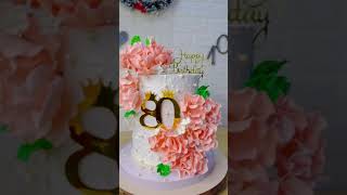 Fondant Cake Decoration With Peonies