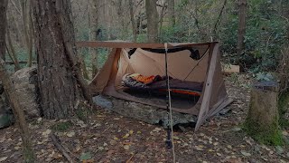 Cold night in the woods wildcamping