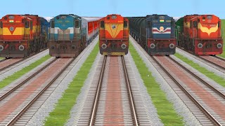 5⃣ Indian Train Runing At No Risky Diamond RailRoad Crossing Track INDAN TRAIN SIMULATOR GAME