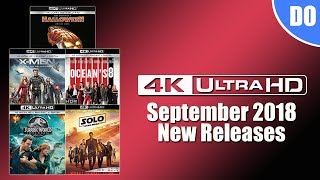 September 2018 4K Ultra HD Blu-ray Releases