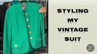 Classic suit | Wearing what’s in my closet | #vintagestyle #officewear #workoutfit #styleinspo