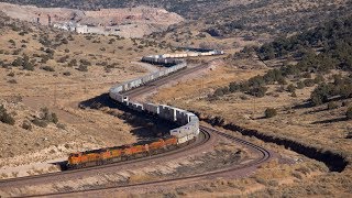 [HD] BNSF trains in the Northern Arizona Canyons! January 2018