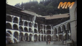 Bulgaria Coach trip to Rila Monastery 1971 old cine film 343