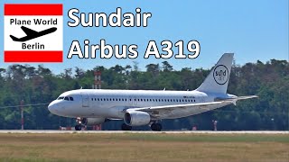 Sundair Airbus A319 *D-ASSM* takeoff from Berlin Brandenburg Airport during ILA 2022