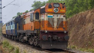 Five hours delayed 16338 Ernakulam Okha Express chuggs harder with Ernakulam WDM3A ALCO!