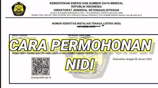 CARA BUAT PERMOHONAN NIDI