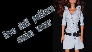 Make your own doll clothes - casual dress 12