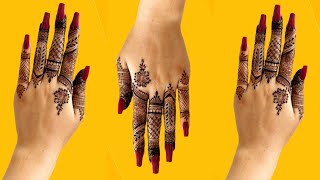 mehndi design fingers back side stylish simple || mehndi designs for fingers