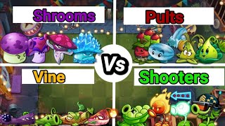 PvZ2 Battlez | Team Shroom vs Team Pult Vs Team Vine Vs Team Shooter | Who Will Win??|GamingisGaming