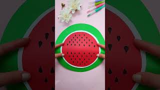 🍹Easy Paper Craft idea DIY #diy #artwork #art #craft #drawing #decoration #watermelon #satisfying