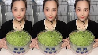 🧊❄️🥶Mukbang ice/shaved ice/matcha ice/ice Asmr/eating ice/sound crunchy