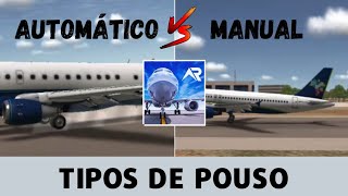 POUSO AUTOMÁTICO VS POUSO MANUAL - REAL FLIGHT SIMULATOR. #rfs #aviation #aviação