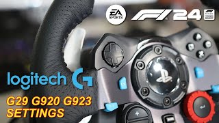 F1 24 Logitech G29 G920 G923 Settings