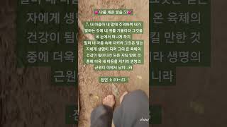 🌿아픈 사람이 꼭 기억해야 할 말씀, 잠언 4: 20~23🌿/나를 세운 말씀 53/맨발 걷기 좋은 날 243/앞산 맨발산행루틴