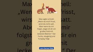 Short Story | Der Schlaue Hase und der hungrige Fuchs | #deutschlernenonline #Deutsch #deutschlernen