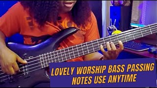 Lovely worship bass passing notes, use it anytime