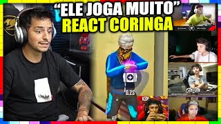 CORINGA REAGINDO AOS MELHORES JOGADORES DE FREE FIRE 🔥