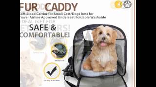 Fur Caddy Airline Approved Small Pet Carrier Soft-sided Travel Bag For Small Dogs & Cats