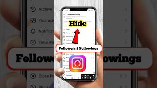 How to hide following list on instagram || Instagram following hide kaise kare #shorts