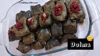 چرامن قبلا پخت دلمه رانمی دانستم! دلمه برگ  غذای سالم ارزان/ #cooking #food #tasty