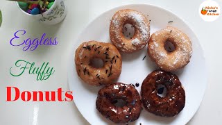 Eggless Donuts || Easy Homemade Donuts || Crispy & Creamy Yeast Donuts || Nisha's Orange Kitchen