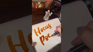 #handlettering #calligraphy #lettering #ink #hocuspocus #metallic #halloween #handwriting #autumn