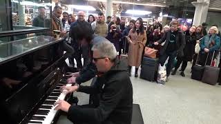 Epic Piano Battle Brings Crowd to a Standstill