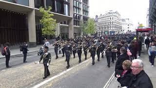 Band of the Royal Air For College Reverse route Lord Mayor's Show 2024